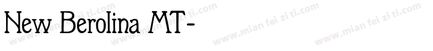 New Berolina MT字体转换